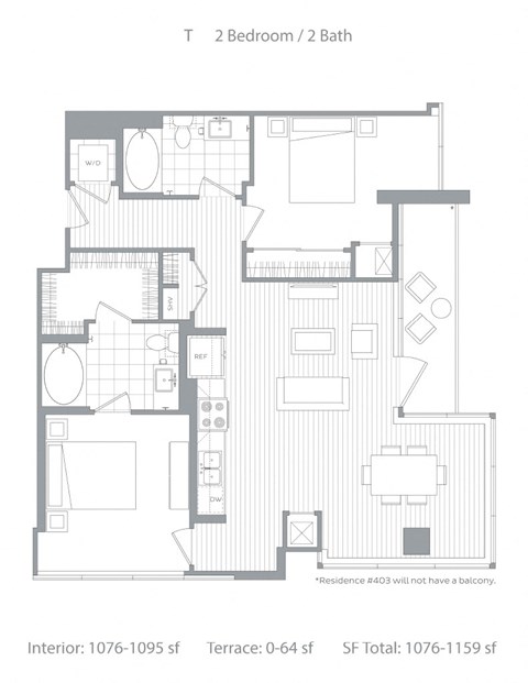 T 2 bedroom 2 bath at Stanza Little Italy, San Diego, California